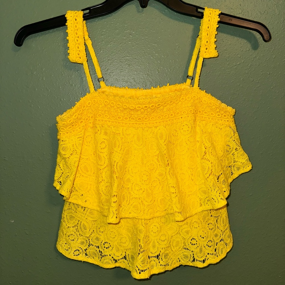 Cropped Yellow Tank Top